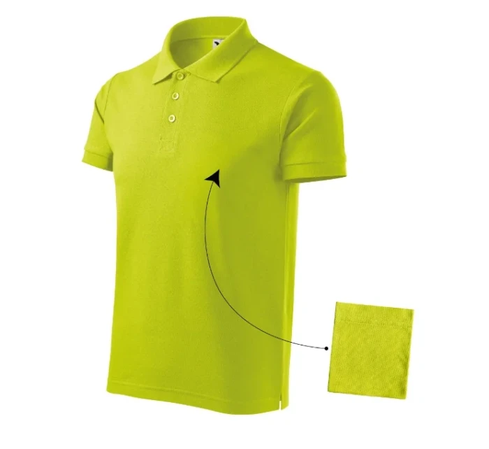 Bavlnená polokošeľa pre mužov limetková