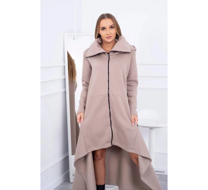 Zateplené šaty s delšími boky model 20648434 béžové - Kesi