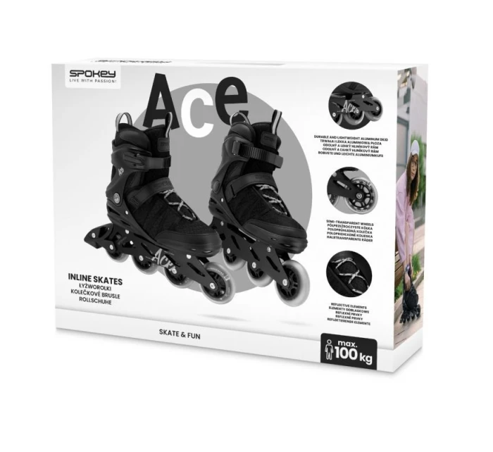 Kolieskové korčule Spokey Ace SPK-944691 r. 38