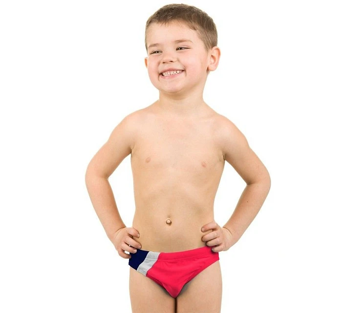 Plavky Aqua-speed Bartek červené, tmavomodré, biele 64 402