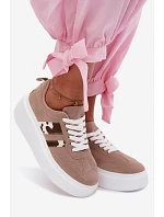 Dámské Tenisky na Masivní Platformě s  Béžové model 22122883 - Boto