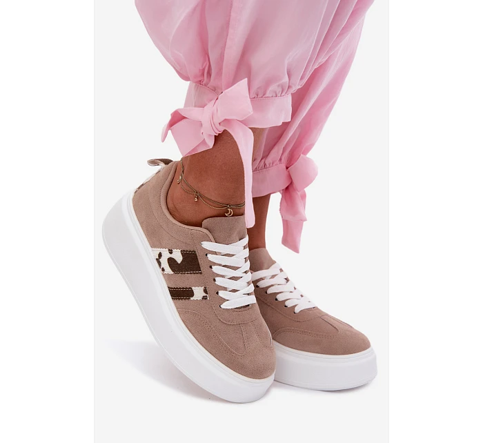Dámské Tenisky na Masivní Platformě s  Béžové model 22122883 - Boto