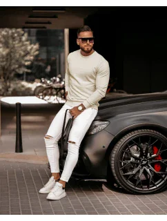 Pánská mikina model 18593251 ecru - Ola Voga