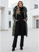 Dámská přechodná bunda prošívaná s kapucí zelená Dstreet model 21991078 - FashionStreet