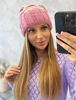 Dámska čiapka Feba K330 tmavo ružová