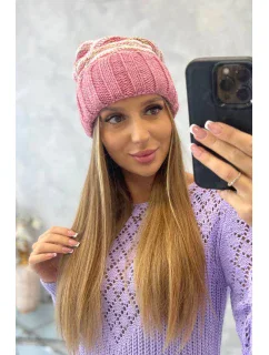 Dámska čiapka Feba K330 tmavo ružová