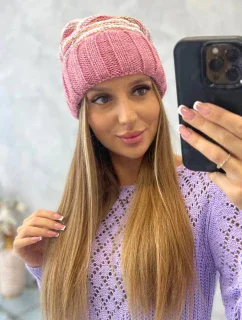 Dámska čiapka Feba K330 tmavo ružová