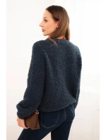 Dámsky mäkký mohérový sveter granátový