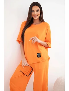 Bavlnená blúzka + nohavice oranžová