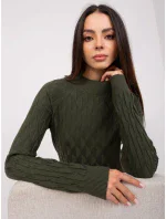 Sweter AT SW model 18904835 khaki - FPrice Sweter AT SW model 18904835 khaki - FPrice