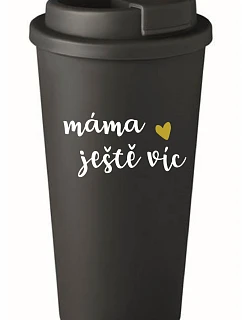 MAMA MORE - čierny termohrnček 475 ml