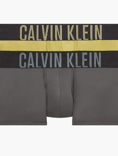 Boxerky 2 pack NB2599A 6HH sivá/kaki - Calvin Klein