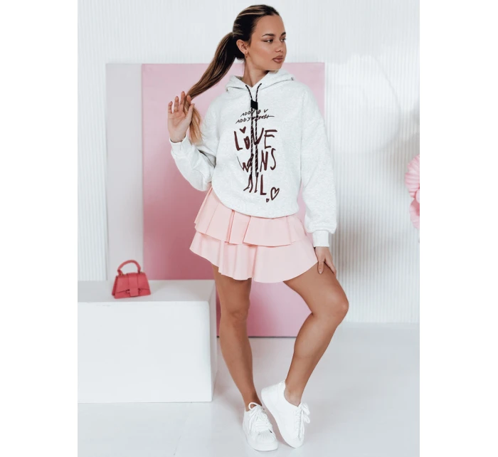 Dámska oversize mikina LOVEWILL sivá FashionStreet BY1468