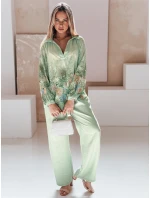 Dámské květované tričko oversize zelené Dstreet model 21988992 - FashionStreet