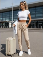 Dámské světle broskvové velurové tepláky Dstreet model 21993582 - FashionStreet