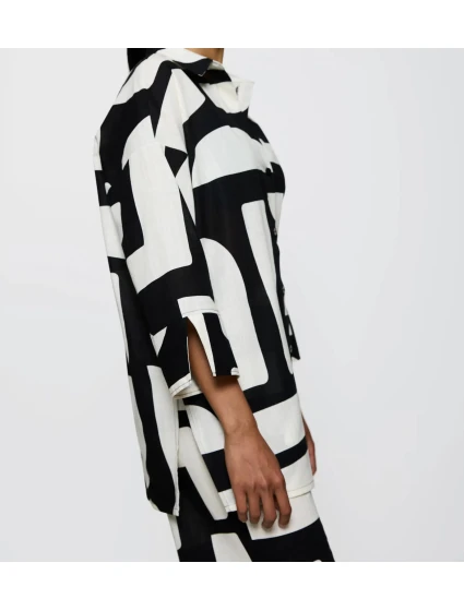 Letné oblečenie Boyfriend Shirt - ČIERNA - TRIUMPH ČIERNA - TRIUMPH