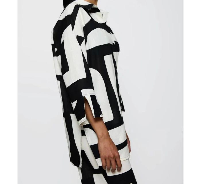 Letné oblečenie Boyfriend Shirt - ČIERNA - TRIUMPH ČIERNA - TRIUMPH