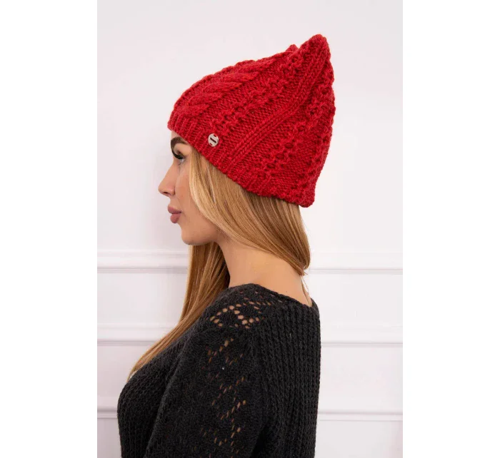 Fleecová čiapka Rabbid K237 v malinovej farbe