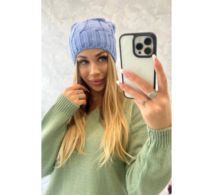 Fleecová čepice  modrá model 18750129 - K-Fashion