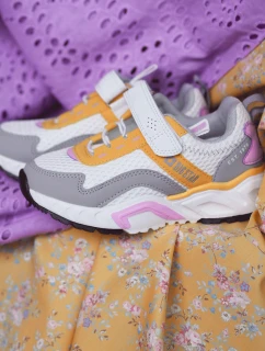 Dětská sportovní obuv se suchým zipem Big Star model 21609010 Bílá a žlutá - Big Star Shoes