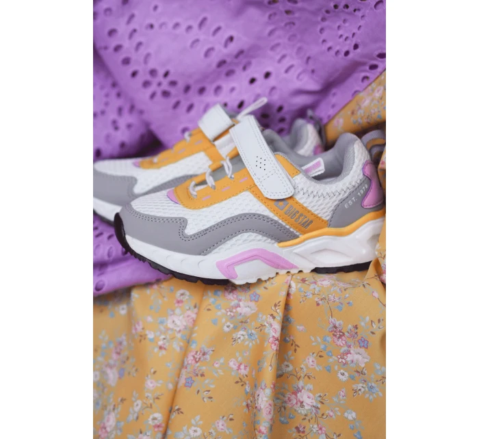 Dětská sportovní obuv se suchým zipem Big Star model 21609010 Bílá a žlutá - Big Star Shoes