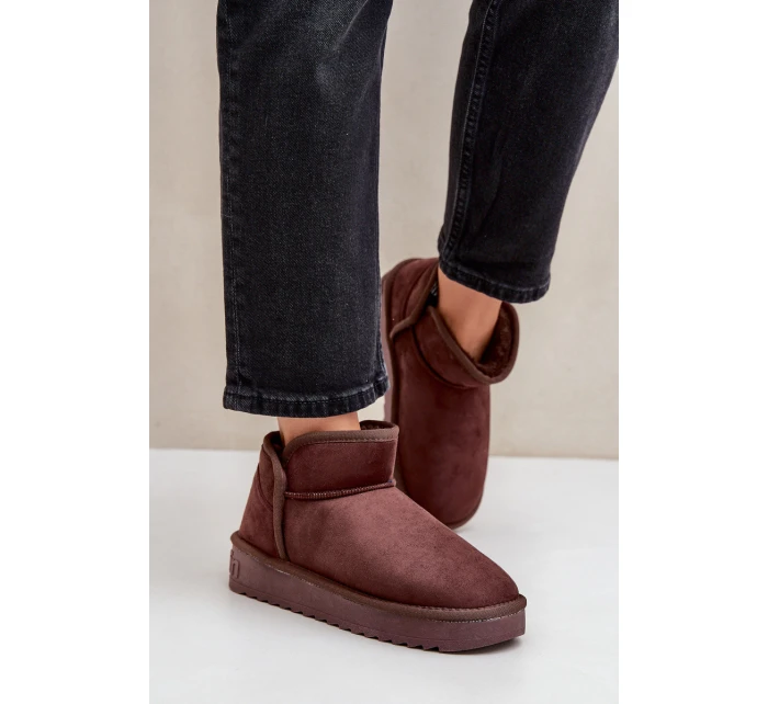 Śniegowce Na Platformie Damskie D.Franklin DFSH370010 Czekoladowe