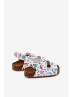 Dětské sandály na korkové podrážce s přezkami bílé model 21701044 - Boto Dětské sandály na korkové podrážce s přezkami bílé model 21701044 - Boto