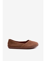 Dámské barefoot baleríny z přírodní semiš hnědé Mirelia