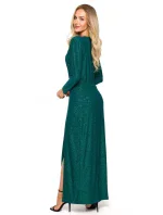 model 21874806 Maxi šaty s dlouhými rukávy černé - Moe model 21874806 Maxi šaty s dlouhými rukávy černé - Moe