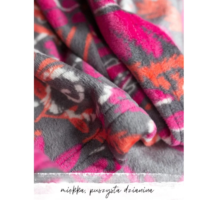 Dámsky župan LGD 782 B23 Grey-pink-red - Kľúč Dámsky župan LGD 782 B23 Grey-pink-red - Kľúč