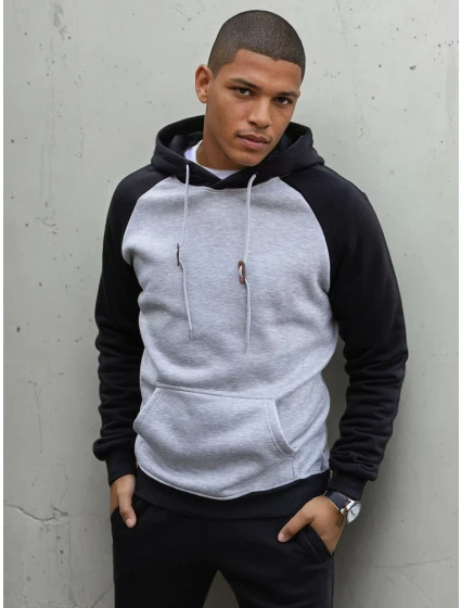 Pánská světle šedá mikina model 21966968 - Dstreet