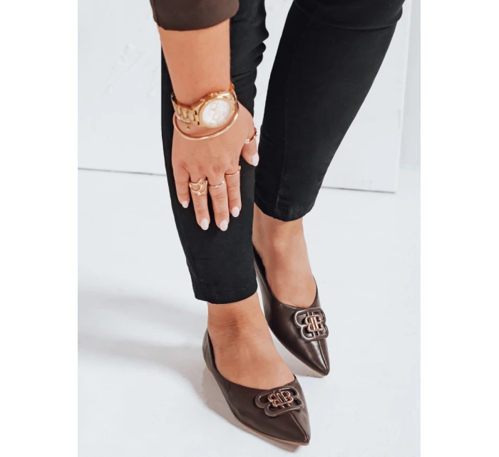 FashionStreet hnedé dámske baleríny ZY1061 FashionStreet hnedé dámske baleríny ZY1061