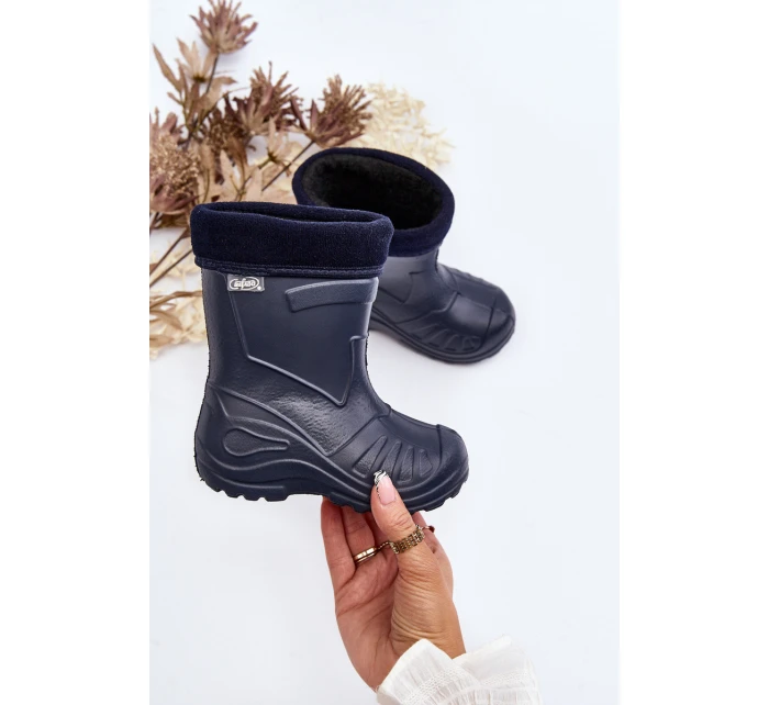 Kalosze Dziecięce Ocieplane Befado 162X103 Granatowe