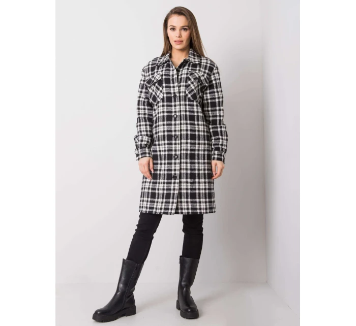 Dámsky kabát LK EN 508342 1.67 čiernobiely