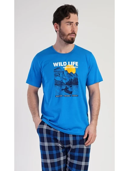 Pánské pyžamo kapri Wild life Pánské pyžamo kapri Wild life