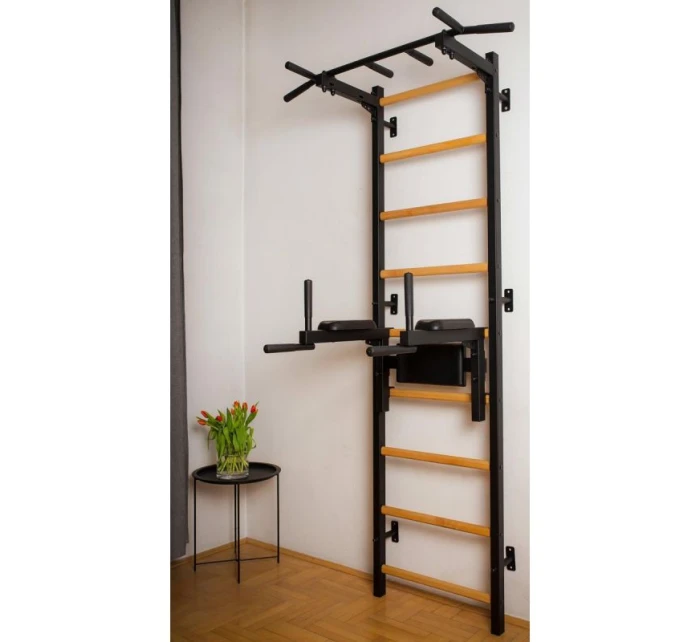 GYMNASTICKÝ REBRÍK S HRAZDOU A ZÁBRADLÍM NA CVIČENIE NA LAVIČKE 722B