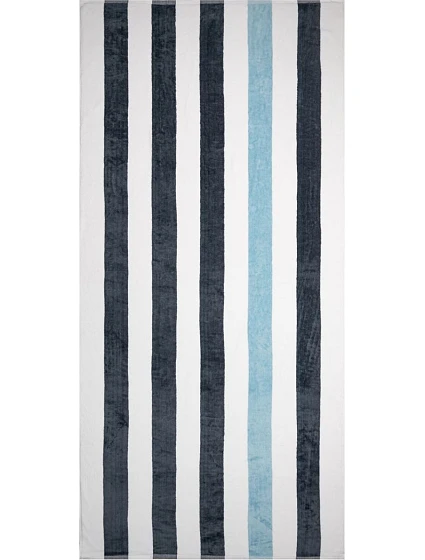 The One Towelling Towel Stripe Plážová osuška „Stripe“ 48.1056 antracitová/svetlo modrá The One Towelling Towel Stripe Plážová osuška „Stripe“ 48.1056 antracitová/svetlo modrá