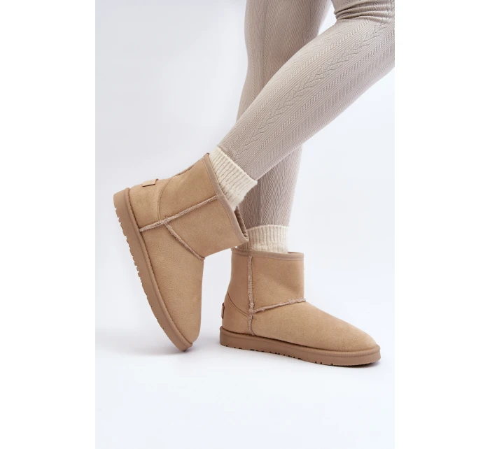 Śniegowce Damskie Cross Jeans MM2R4023C Beżowe Śniegowce Damskie Cross Jeans MM2R4023C Beżowe