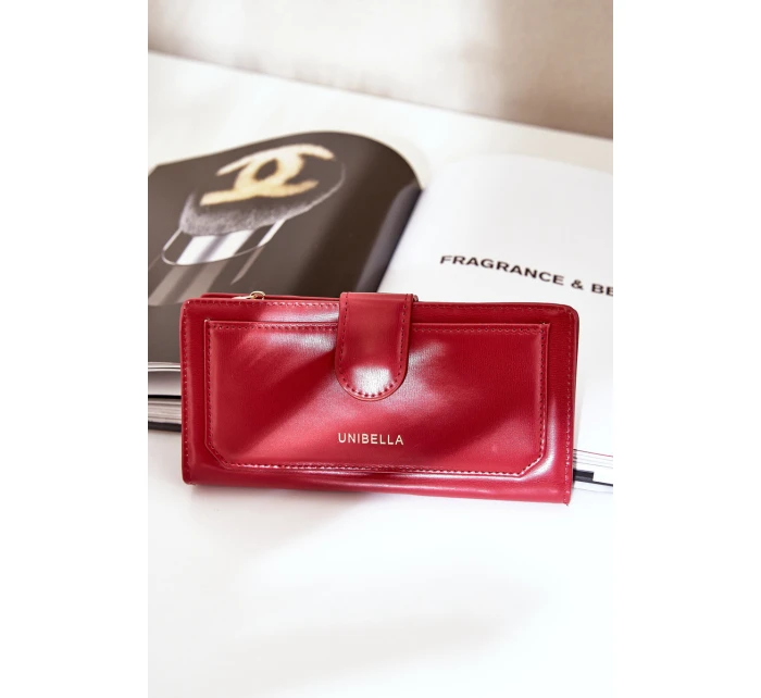 Portfel Damski Z Eko Skóry Czerwony Kalinessa