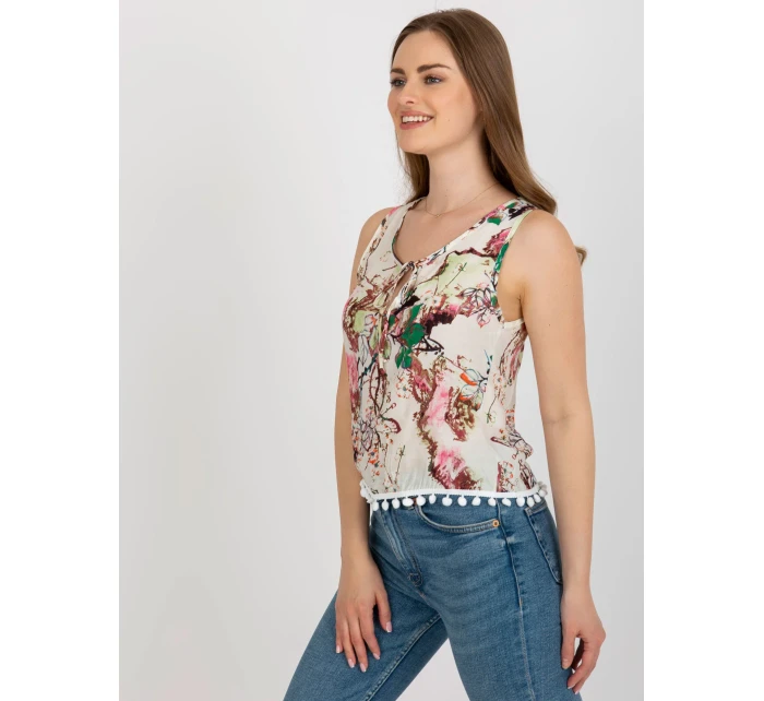 Blúzka AT BZ 2202B.70 biele a zelené