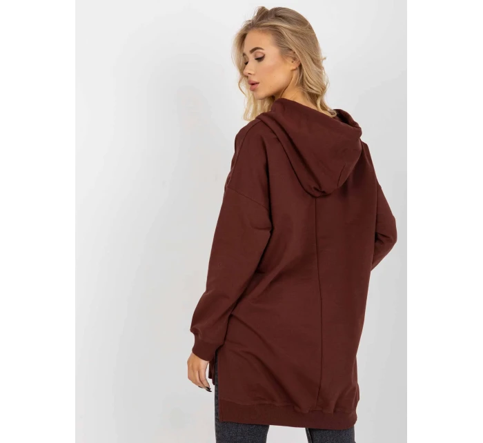 Mikina VI BL 335.25X tmavo hnedá