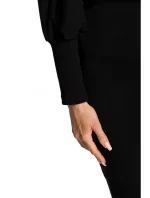 Pletené šaty v hladké černé model 17626025 - Moe