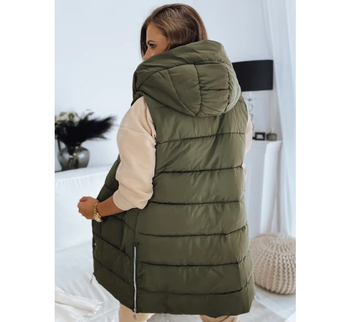 Dámská prošívaná vesta zelená Dstreet model 21965951 - FashionStreet Dámská prošívaná vesta zelená Dstreet model 21965951 - FashionStreet