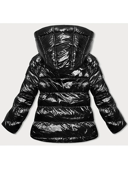 BŁYSZCZĄCA KURTKA DAMSKA Z KAPTUREM CZARNA model 18822999 - J.STYLE BŁYSZCZĄCA KURTKA DAMSKA Z KAPTUREM CZARNA model 18822999 - J.STYLE