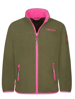 Trollkids Dievčenská športová fleecová bunda XT so zipsom zelená (415-194)