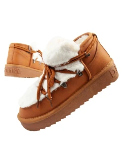 D.Franklin Dámske snehové topánky Zimné módne kožušinové zateplené hnedé členkové topánky Dámske