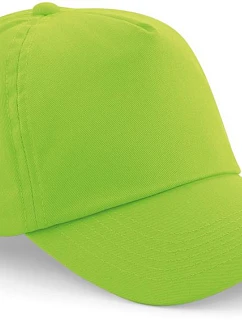 Beechfield B 10B Detská 5-panelová čiapka s kšiltom „Original“ 53.010B limetkovozelená