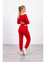 Súprava s blúzkou top červená