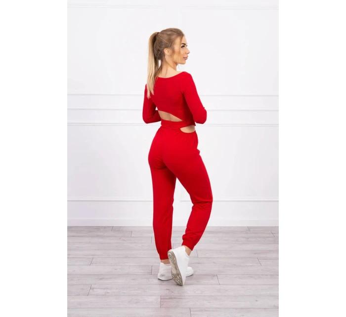 Súprava s blúzkou top červená