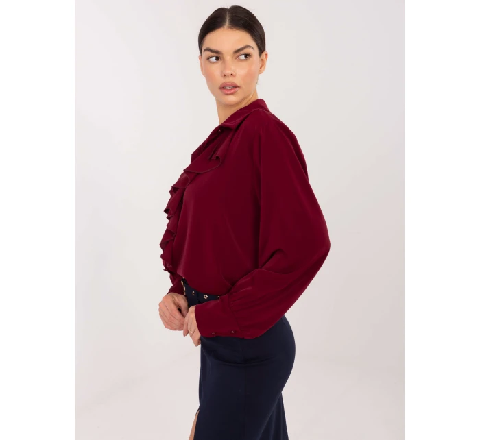 Koszula IT KS model 21795530 bordowy - FPrice Koszula IT KS model 21795530 bordowy - FPrice